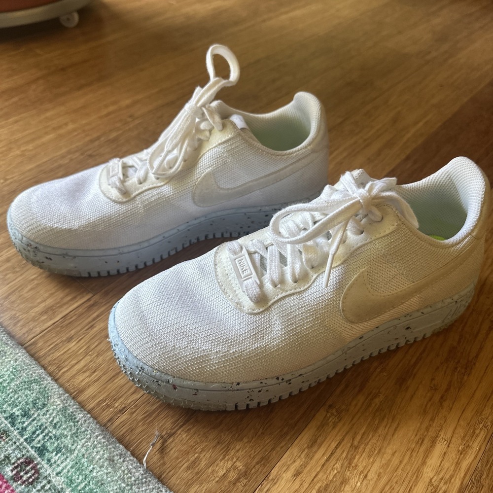 Nike Air Force 1 Crater Flyknit Pure Platinum DC7273-100 Womens Size 9